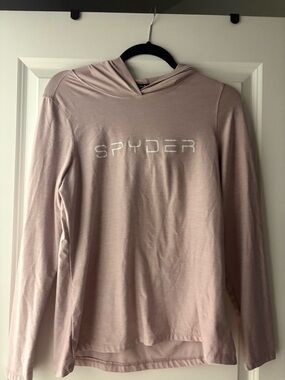 Spyder Pale Pink Performance Hoodie with Front Logo